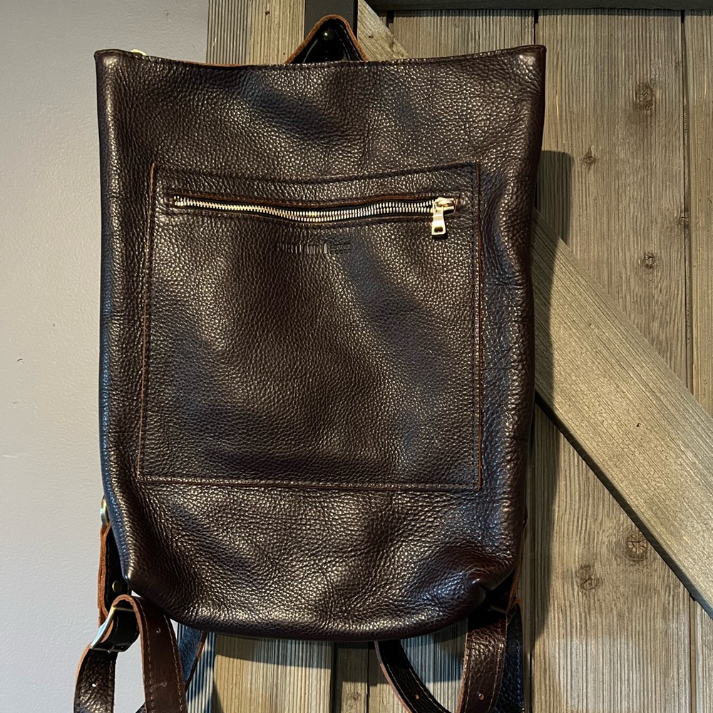 Stunning Portland Leather Goods Laptop backpack-like new!